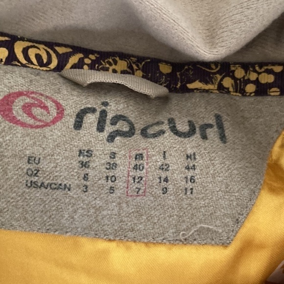 Women’s Rip Curl Jacket Coat Tan Size 7 - Picture 6 of 7